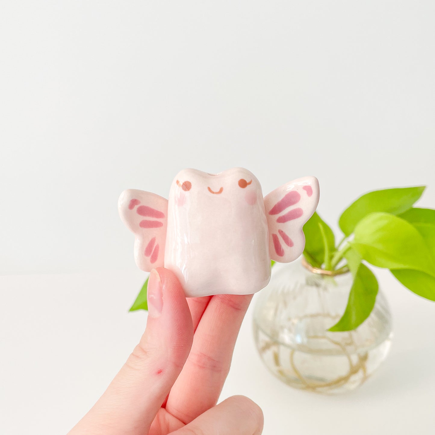 Pink Fairy Frog Mini Vase