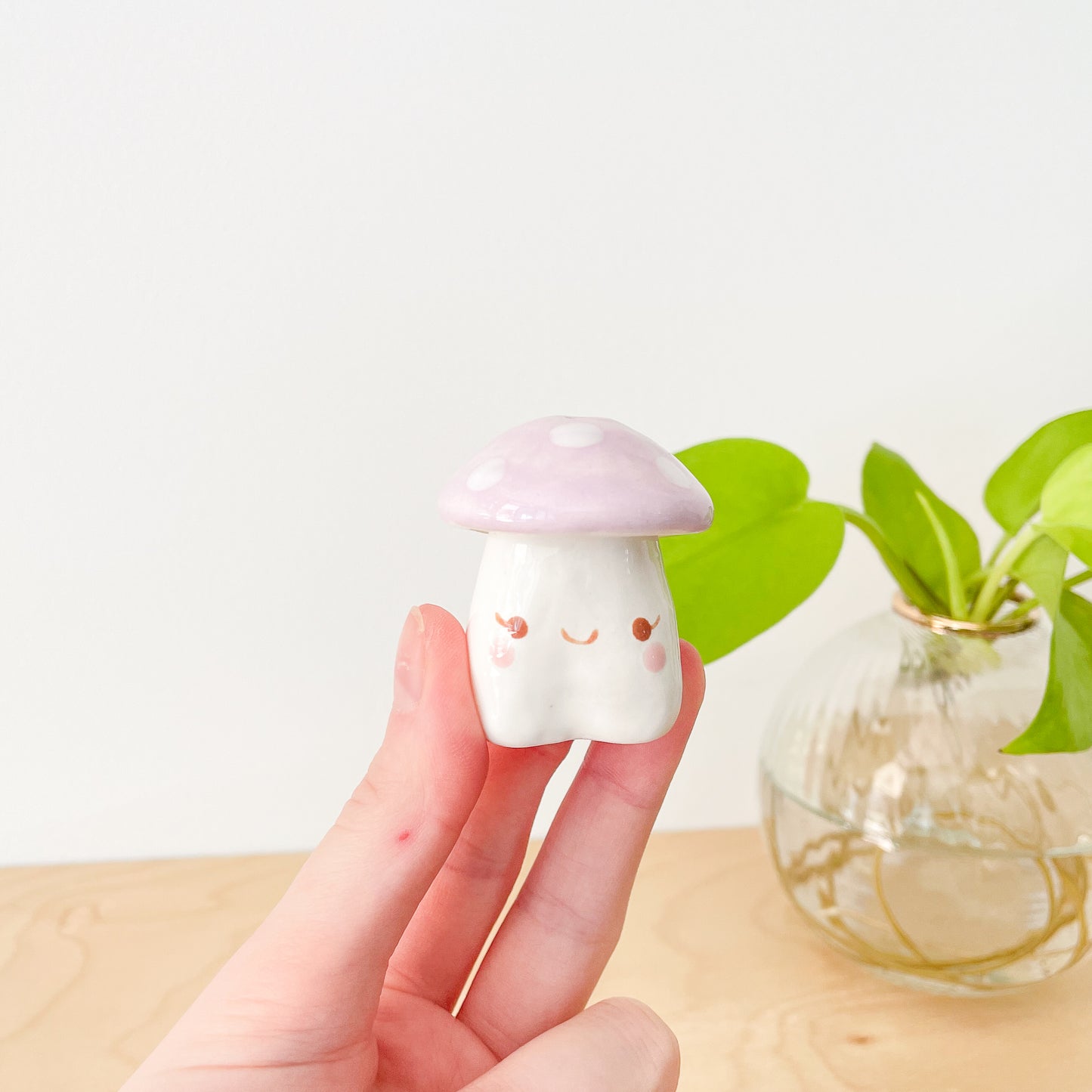 Lilac Mushroom Mini Vase