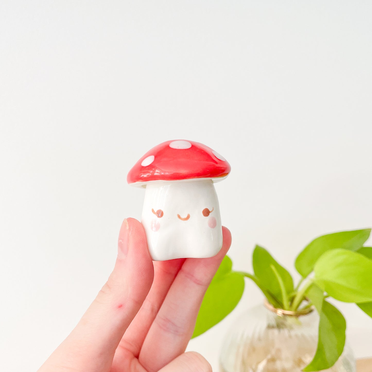 Red Mushroom Mini Vase