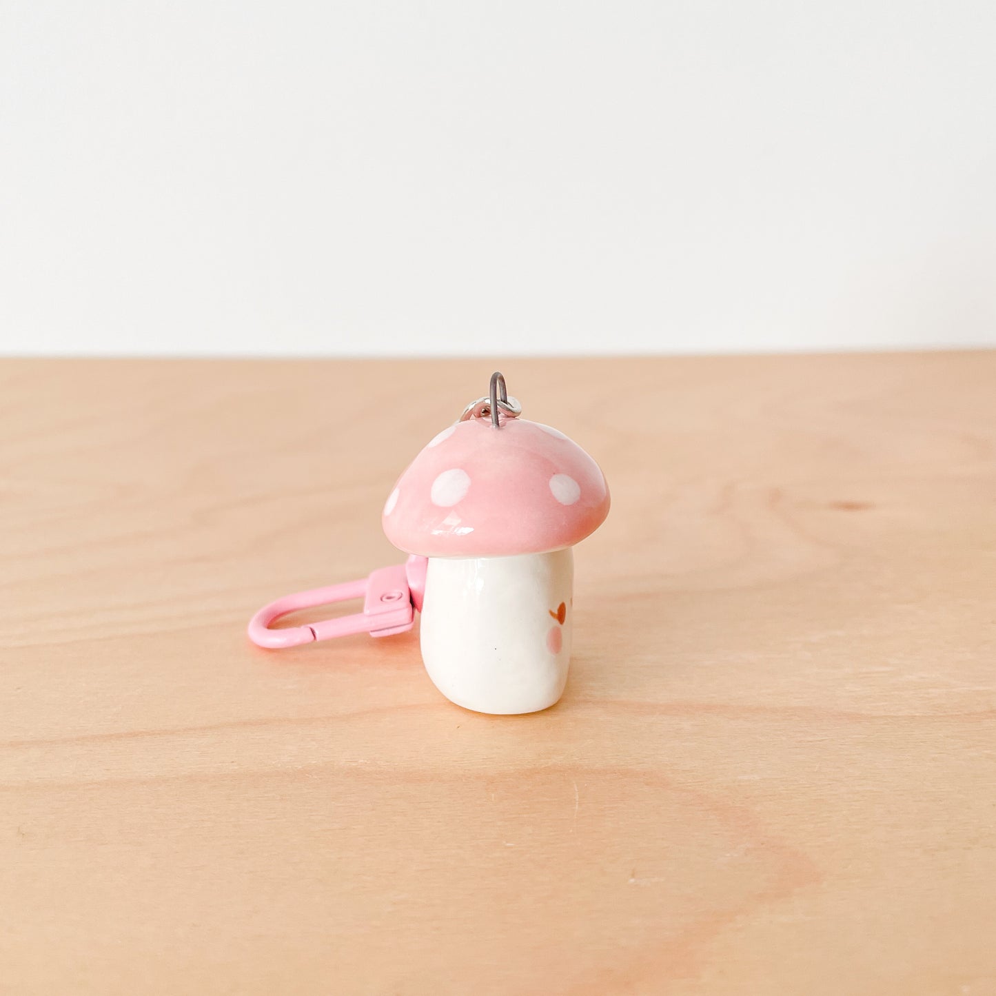 Pink Mushroom Key Chain