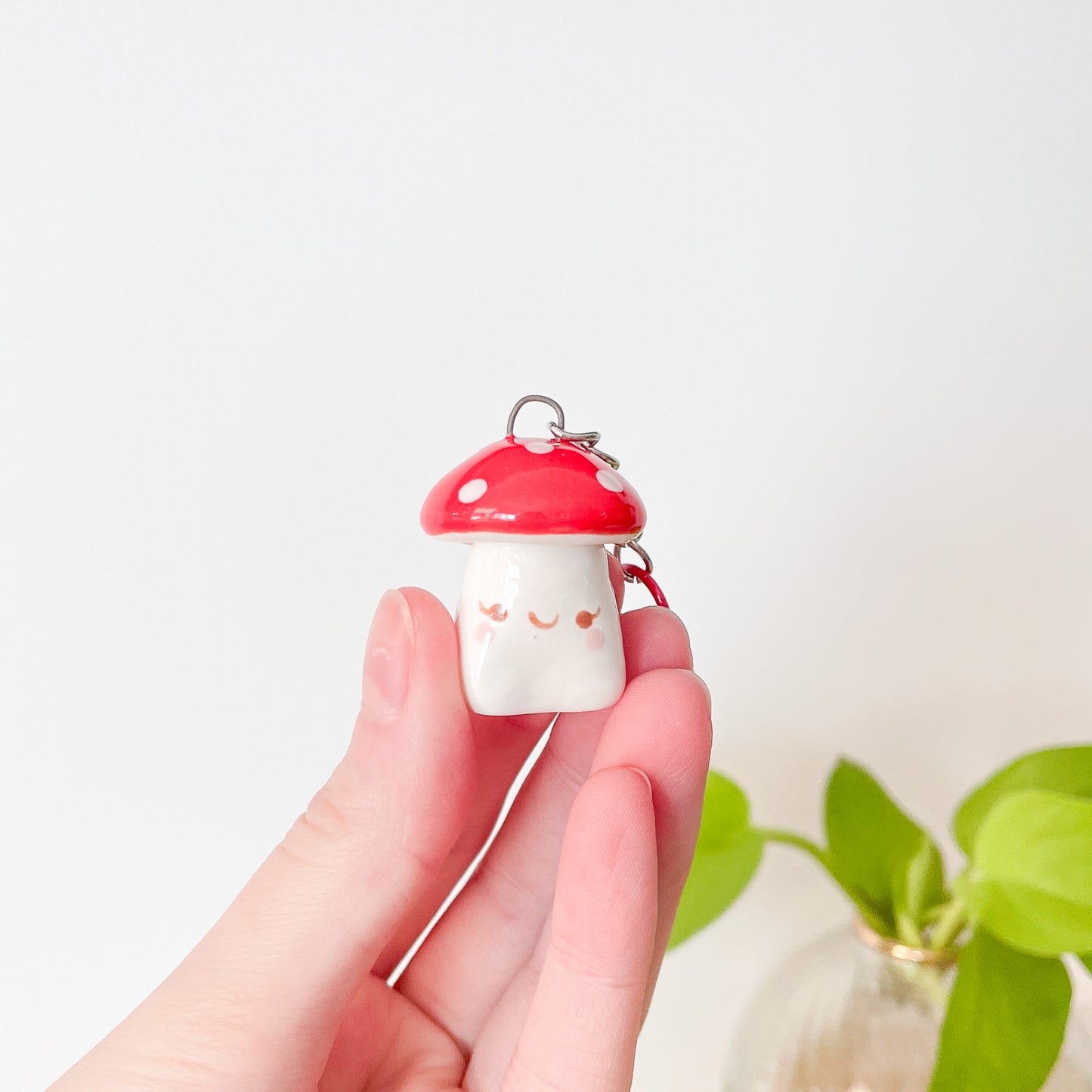 Red Mushroom Key Chain