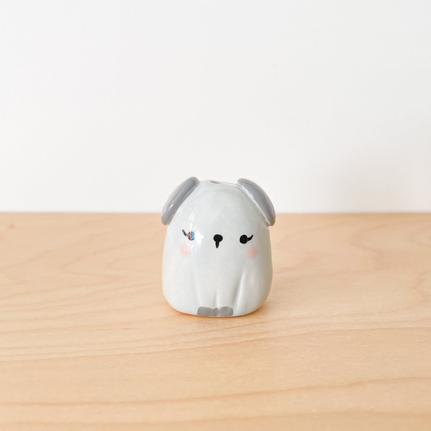 Grey Dog Mini Vase