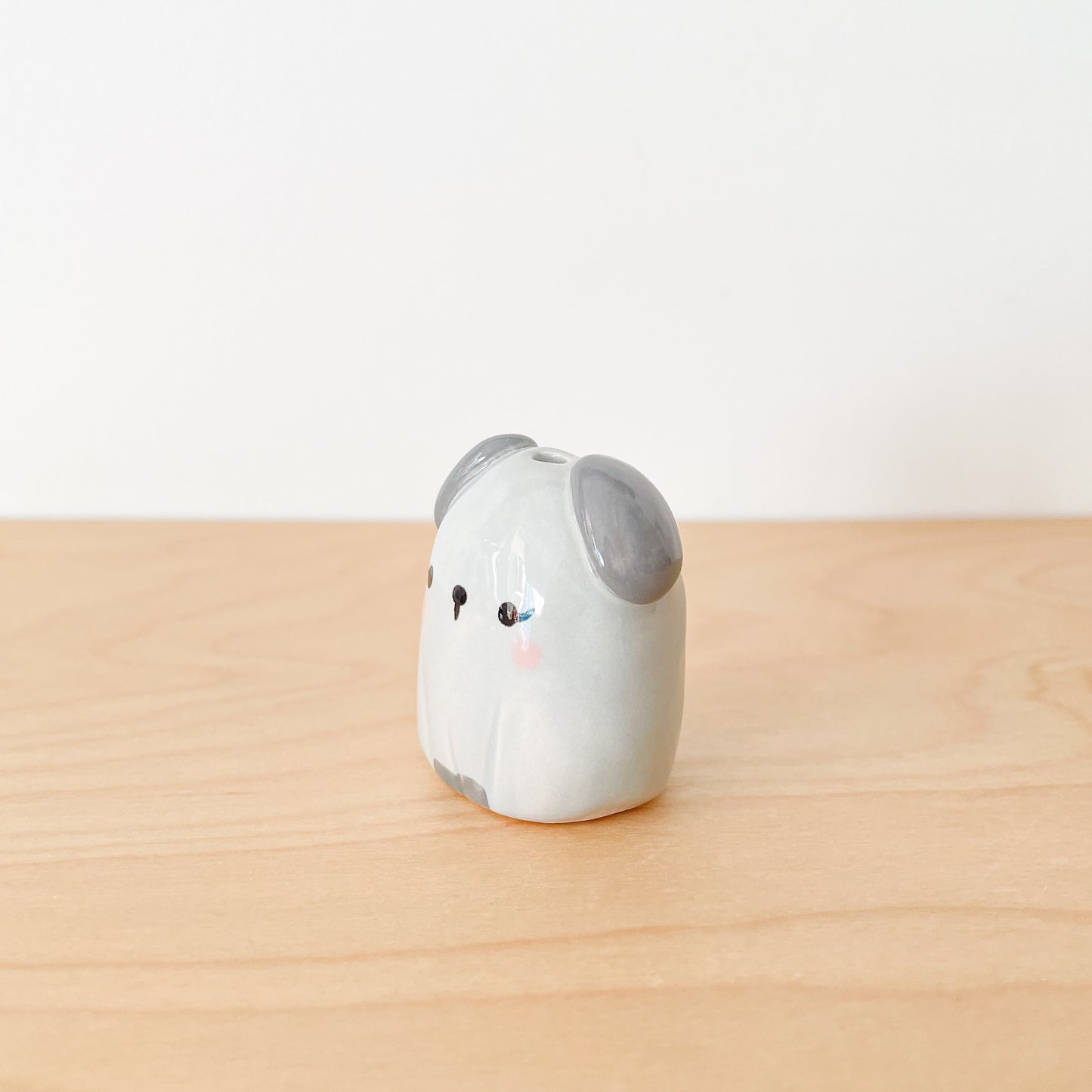 Grey Dog Mini Vase
