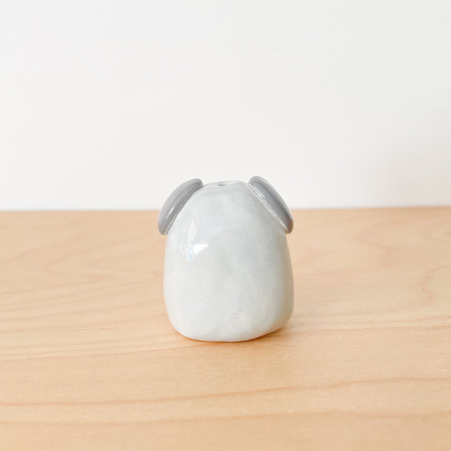 Grey Dog Mini Vase