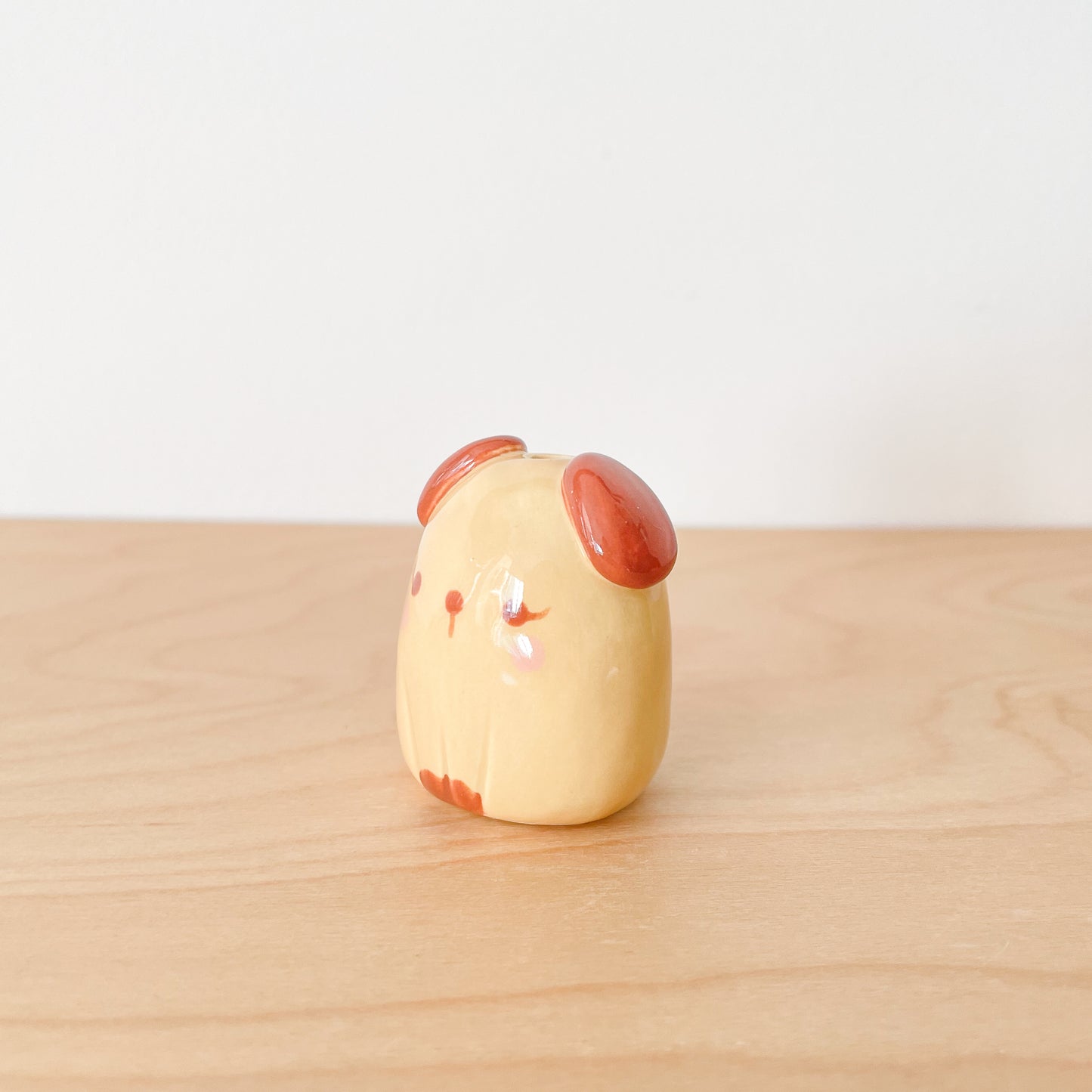 Brown Dog Mini Vase