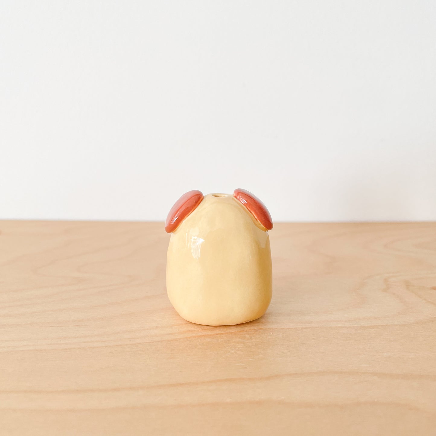Brown Dog Mini Vase