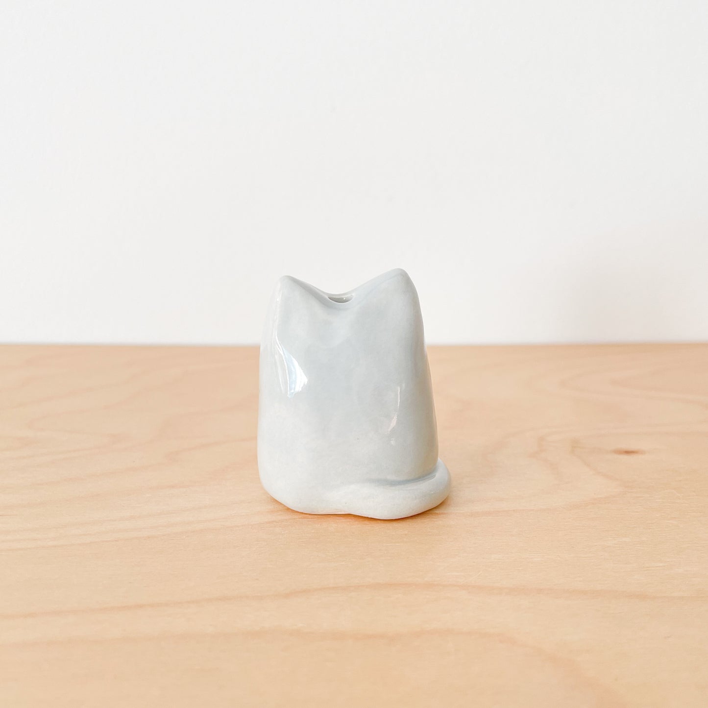 Grey Cat Mini Vase