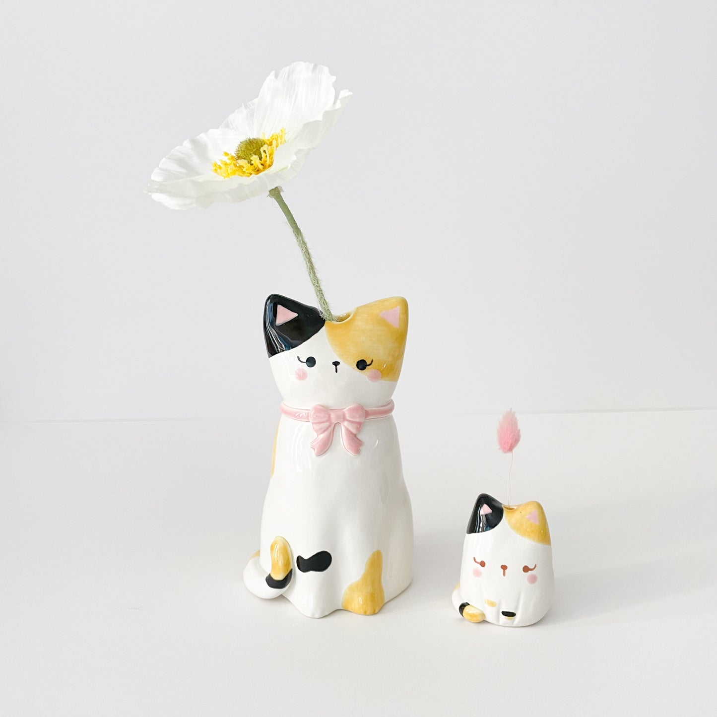 Calico Cat Vase