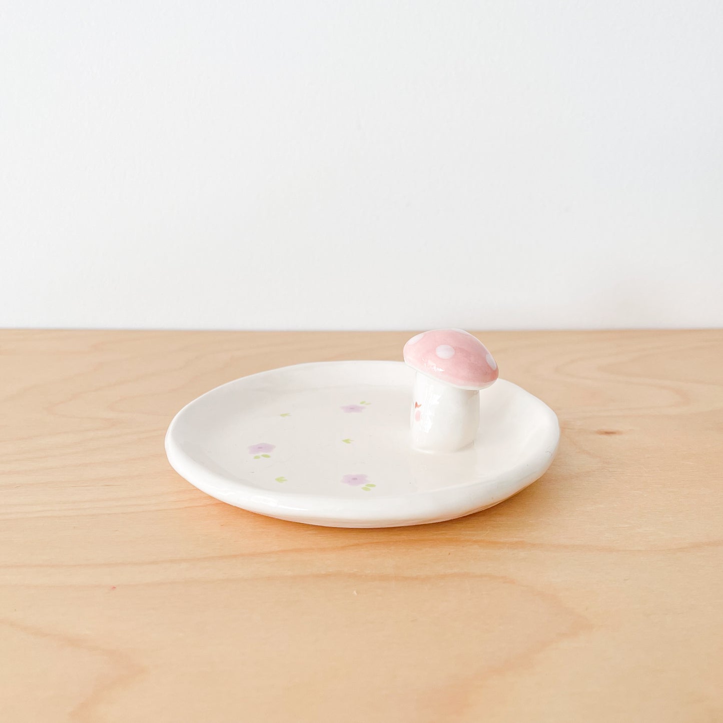 Pink Mushy Flower Trinket Dish