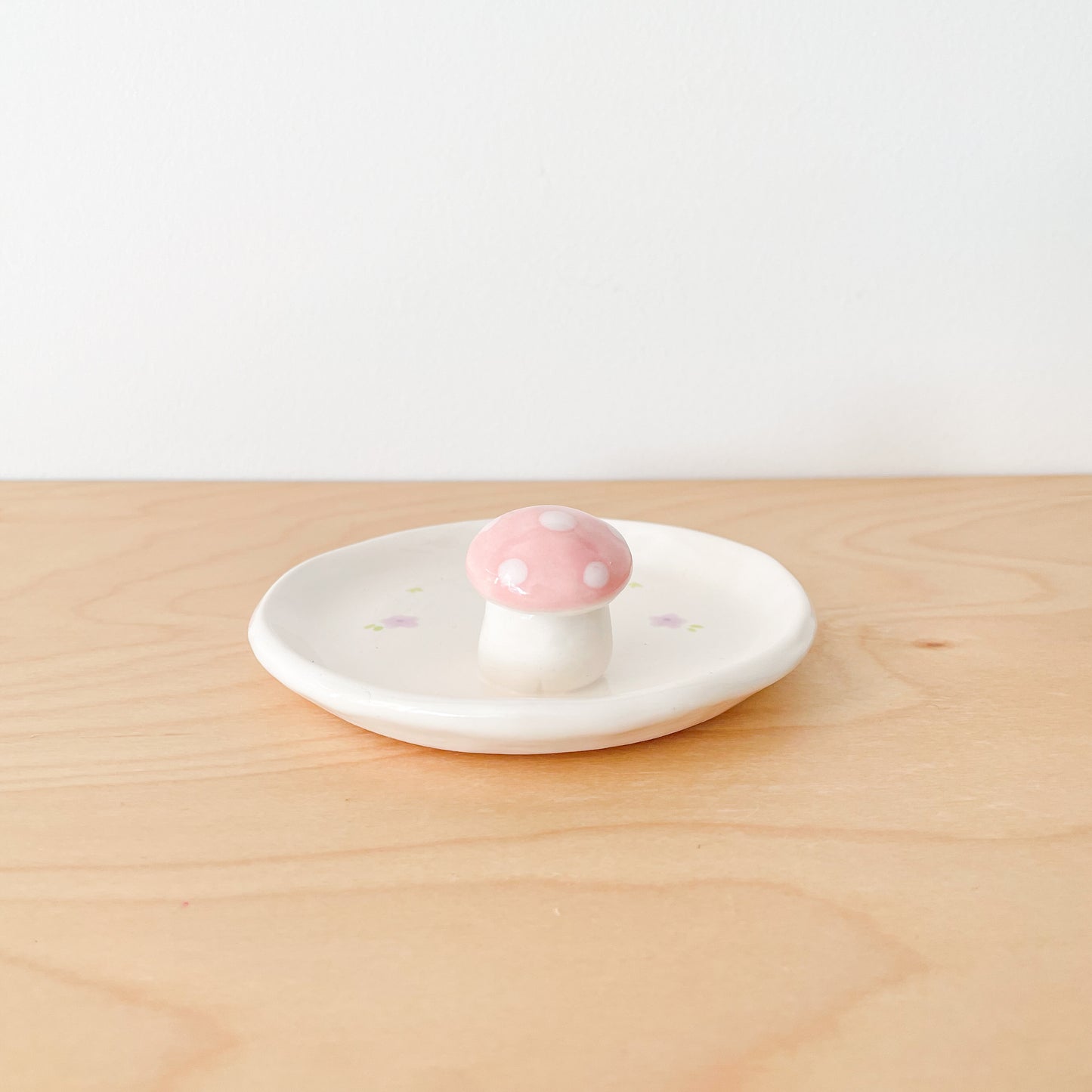 Pink Mushy Flower Trinket Dish