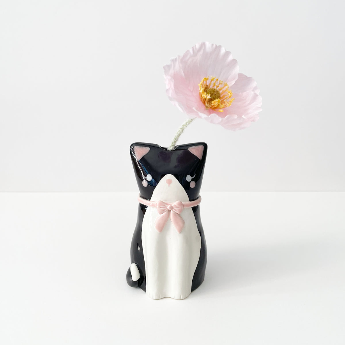 Tuxedo Cat Vase (design 2)