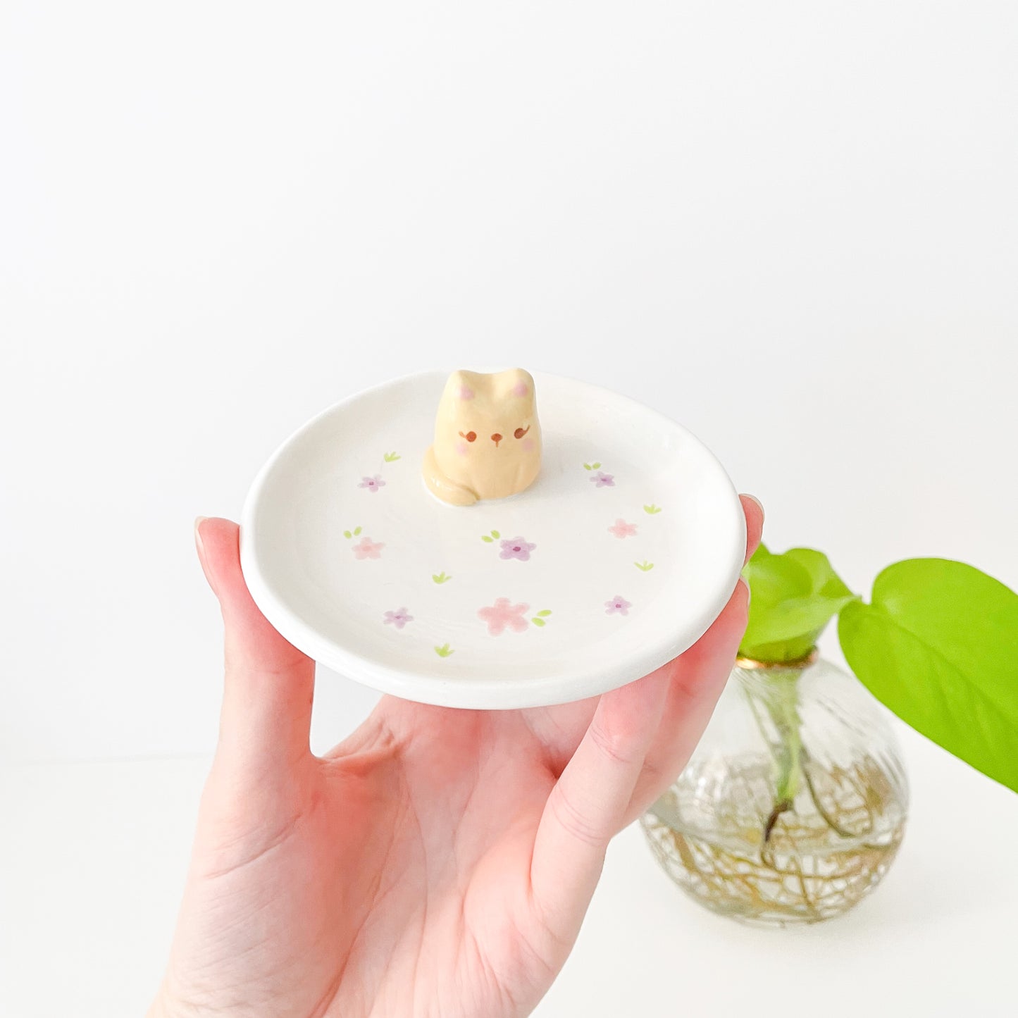 Brown Cat Trinket Dish