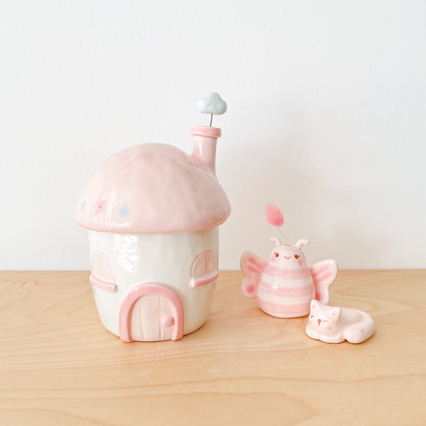 Cotton Candy Cottage Jar