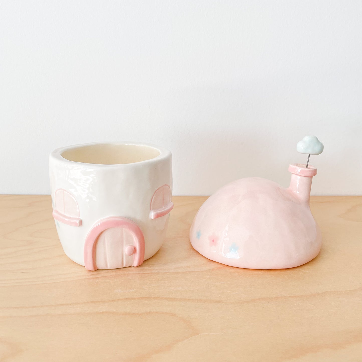 Cotton Candy Cottage Jar