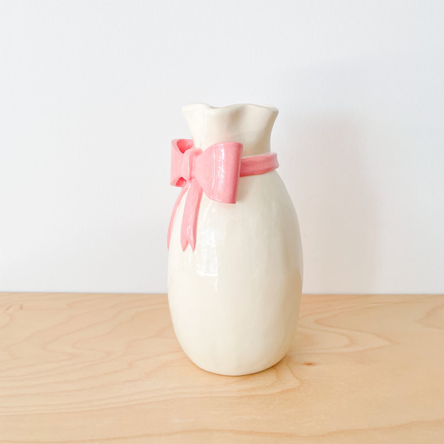 Pink Bow Vase