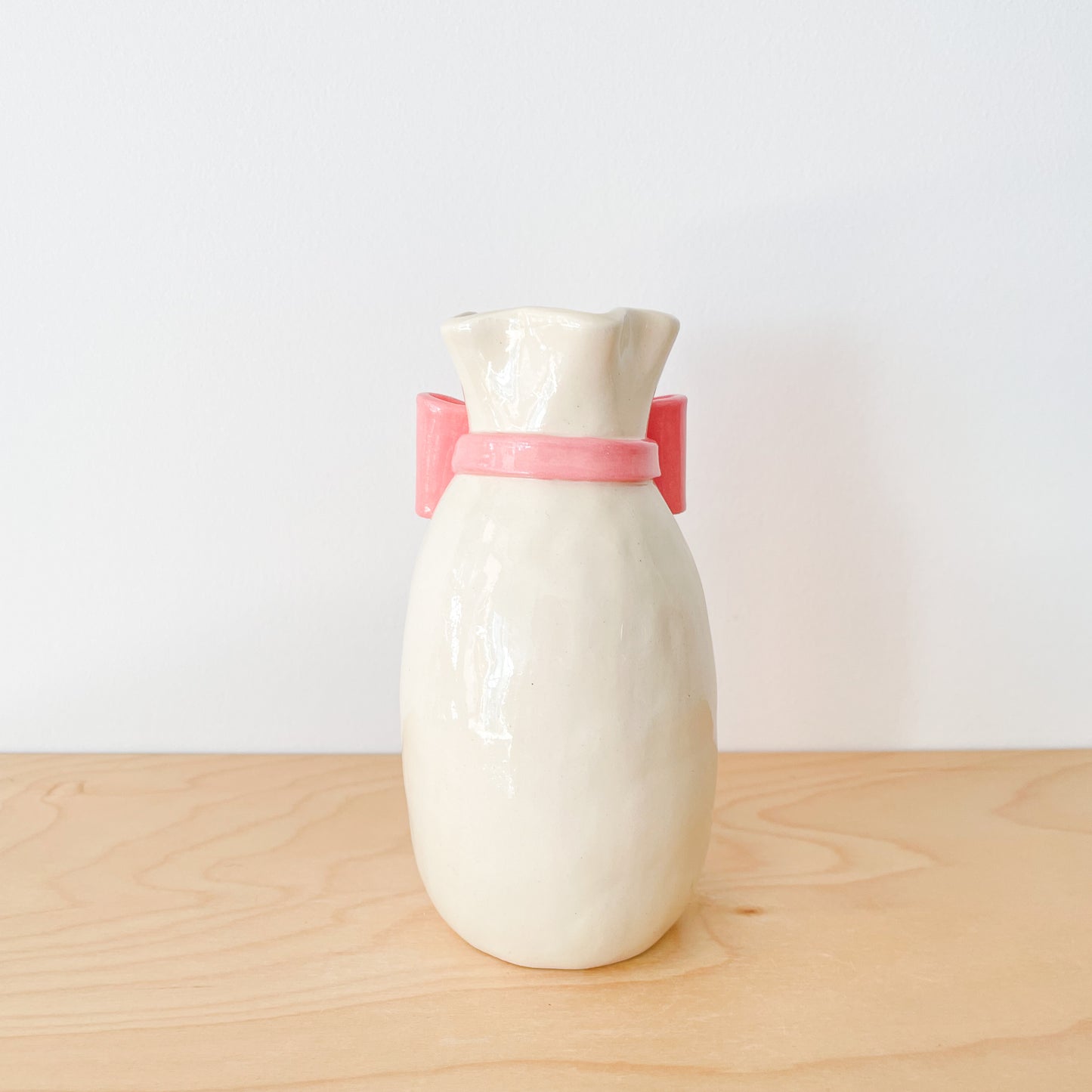 Pink Bow Vase