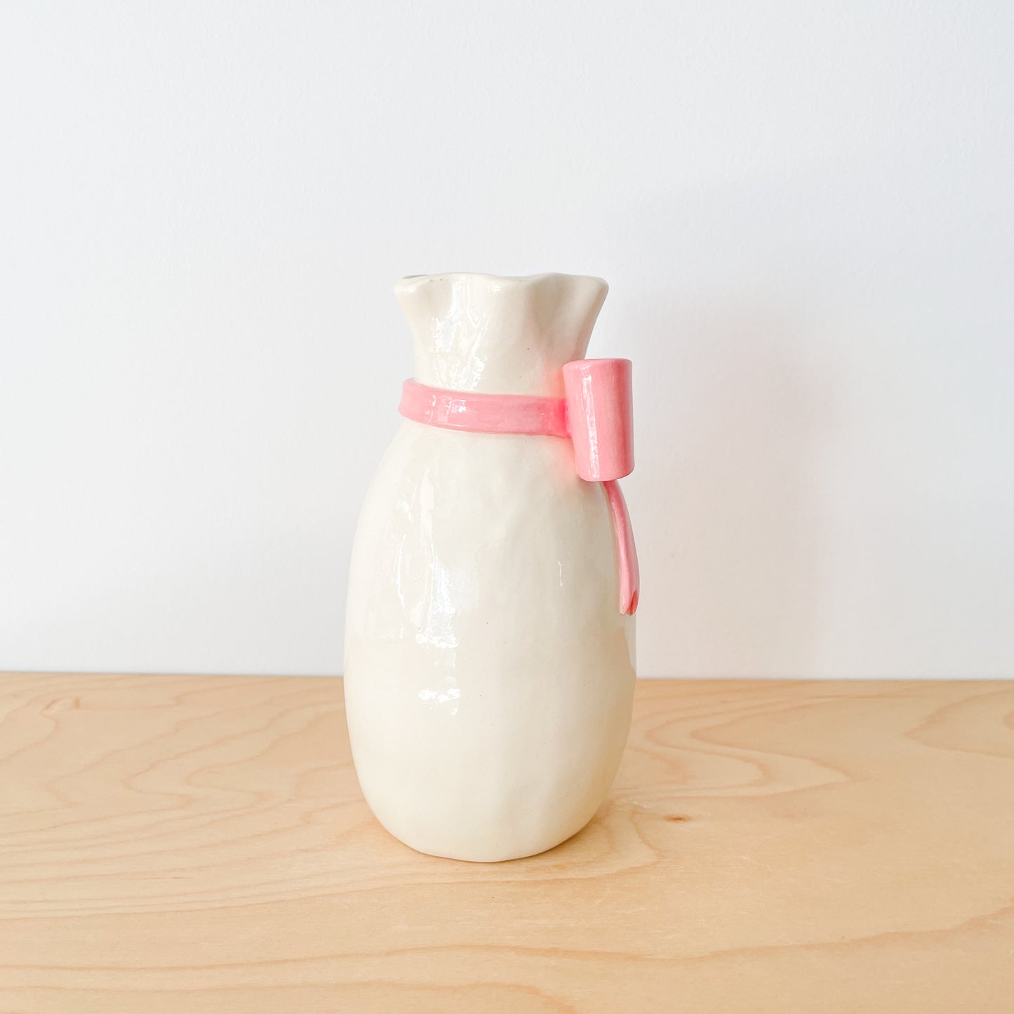 Pink Bow Vase
