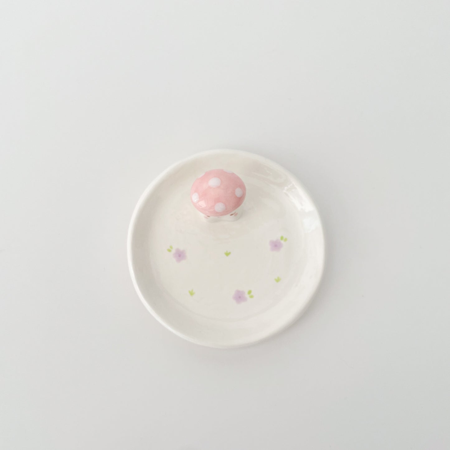 Pink Mushy Flower Trinket Dish