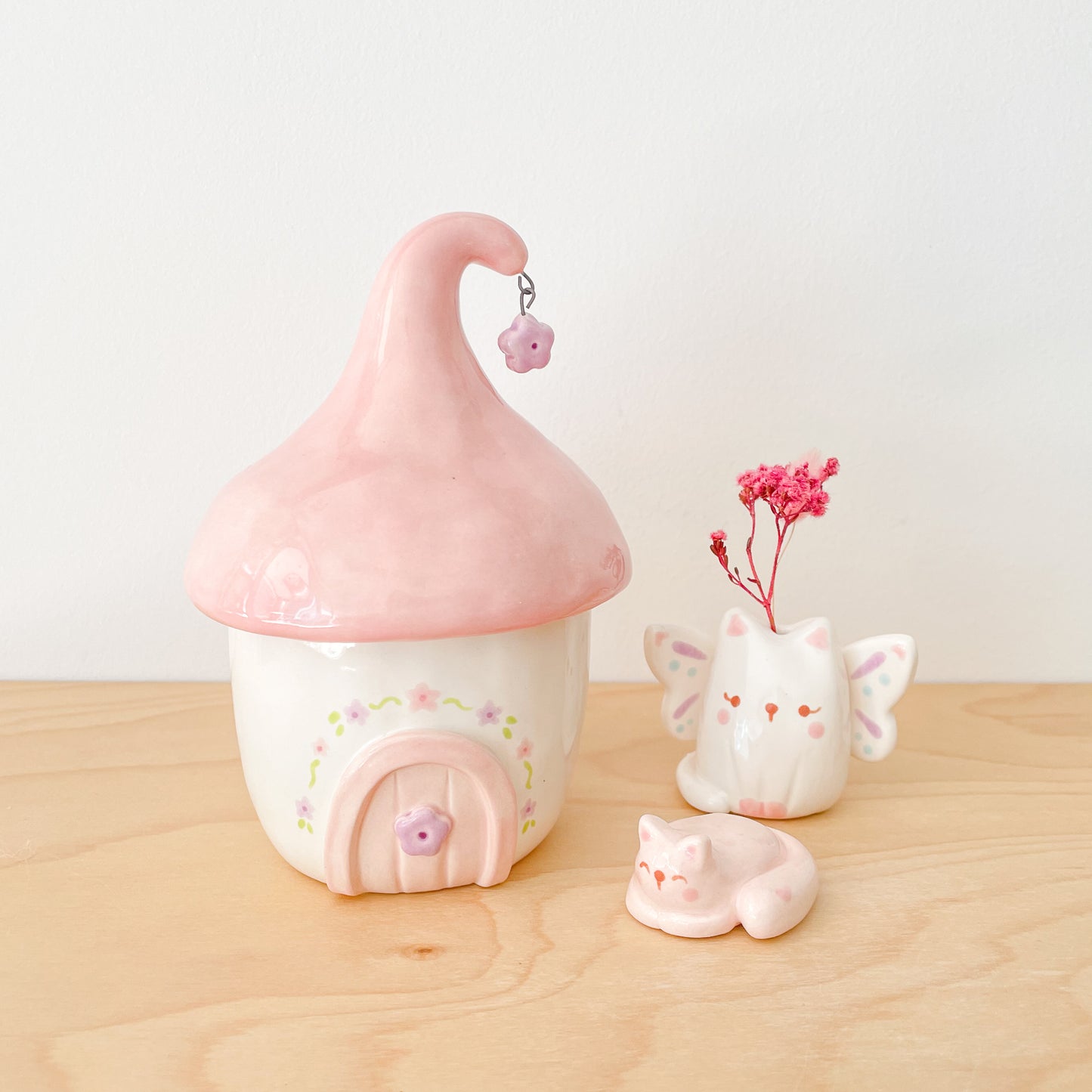 Pink Mushy Meadow Jar