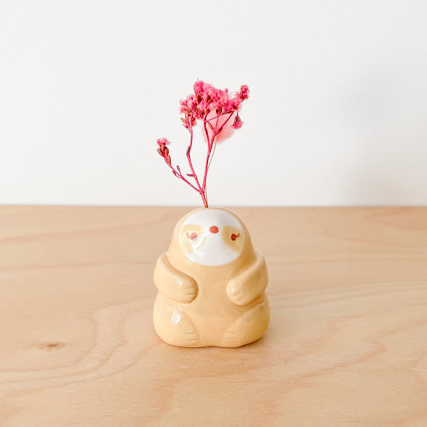 Brown Sloth Mini Vase