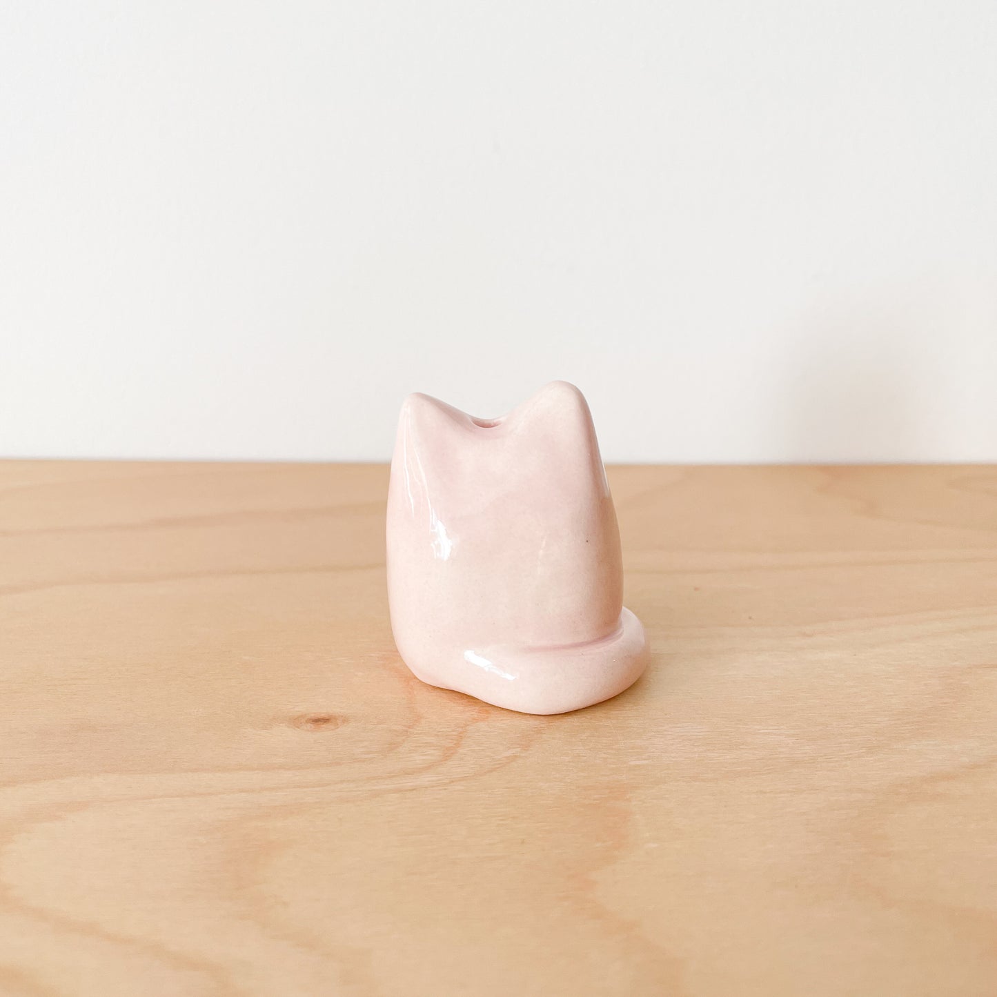 Pink Totoro Cat Mini Vase