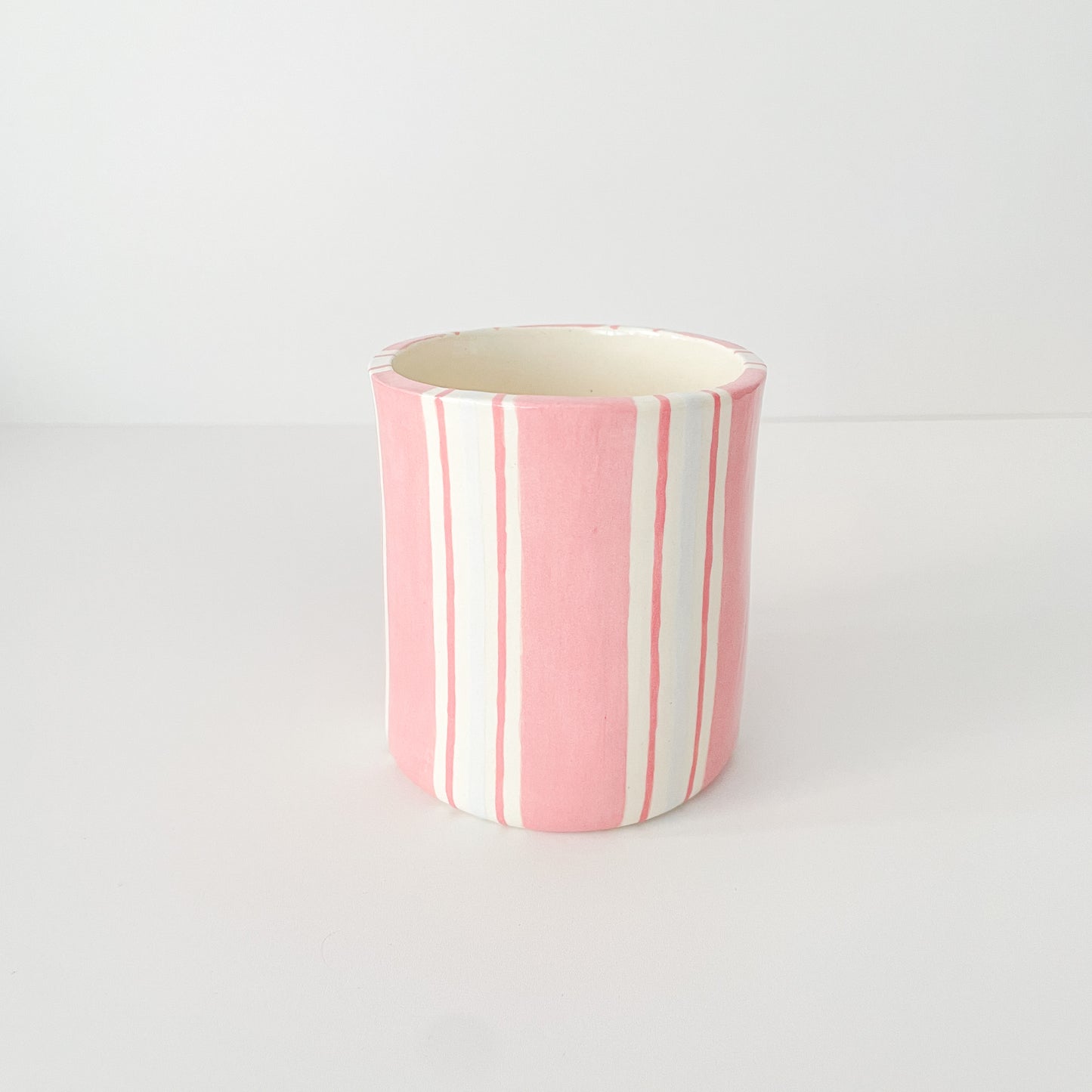 Pink Stripe Stationery Holder