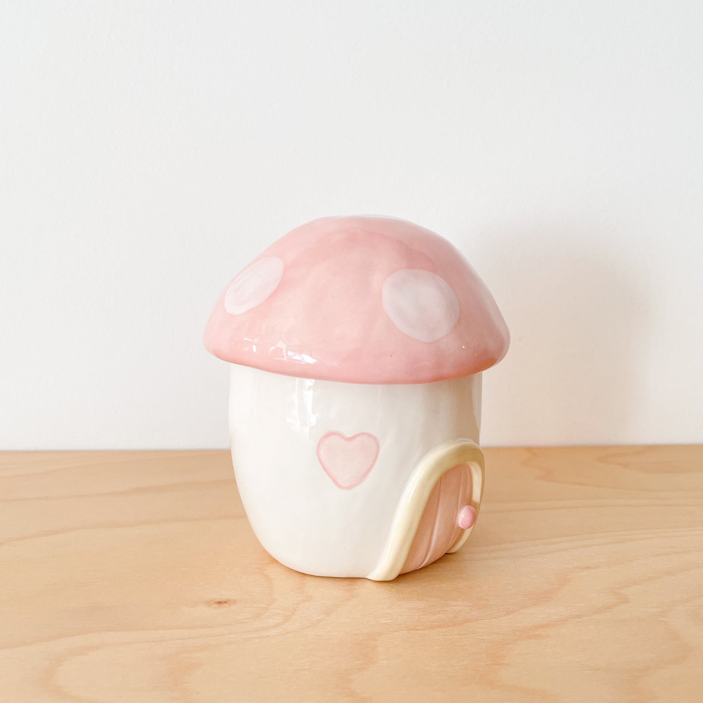 Pink Mushroom Cottage Jar