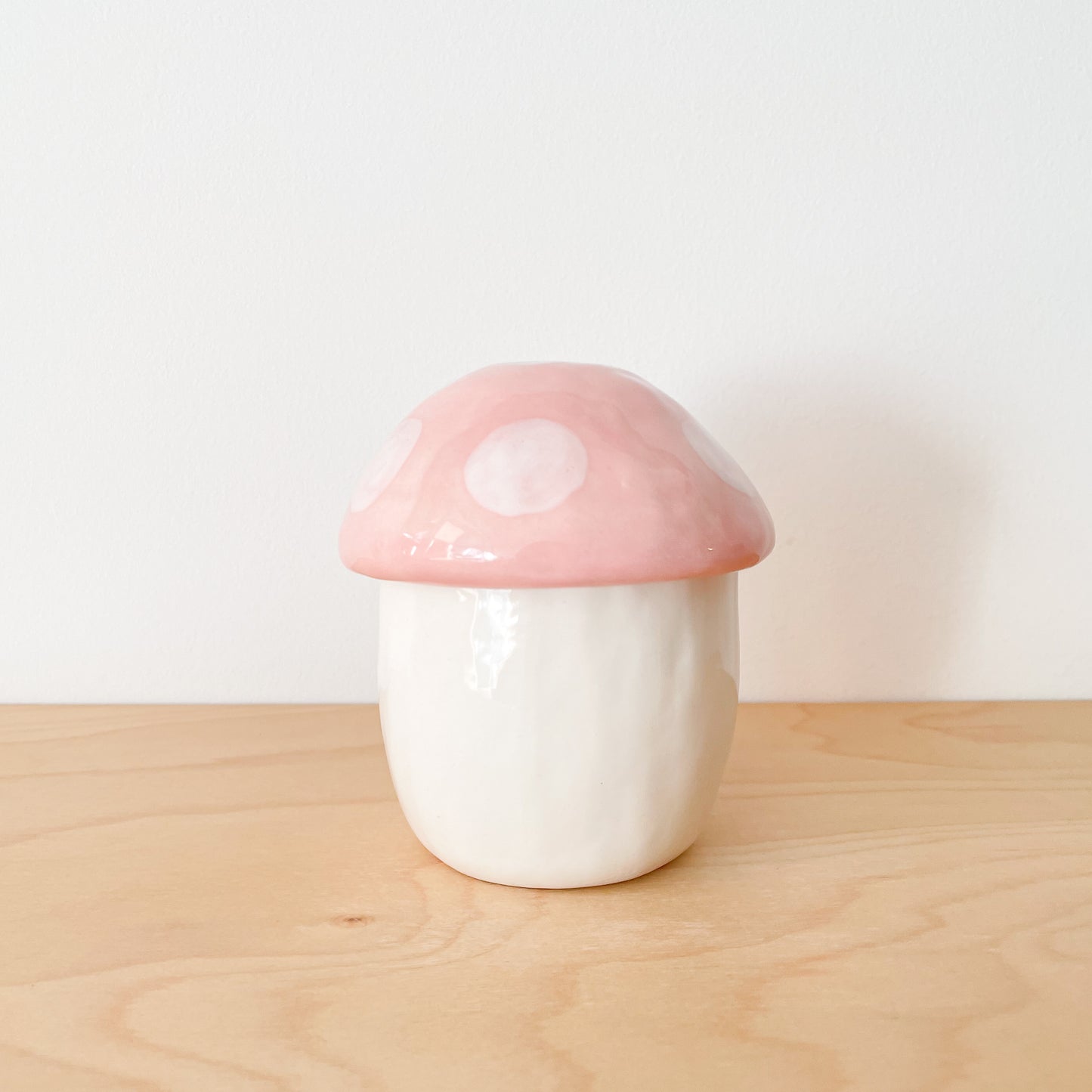 Pink Mushroom Cottage Jar