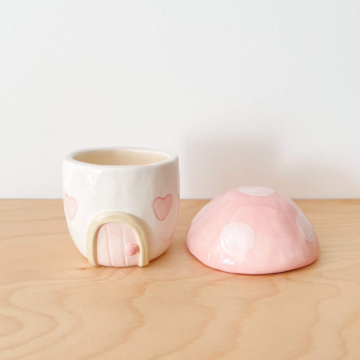 Pink Mushroom Cottage Jar