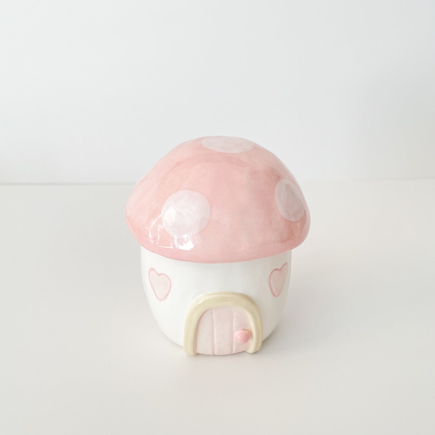 Pink Mushroom Cottage Jar