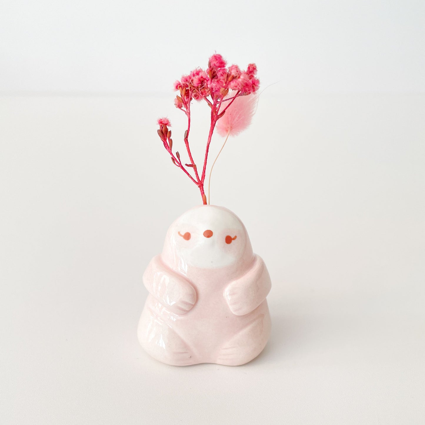 Pink Sloth Mini Vase