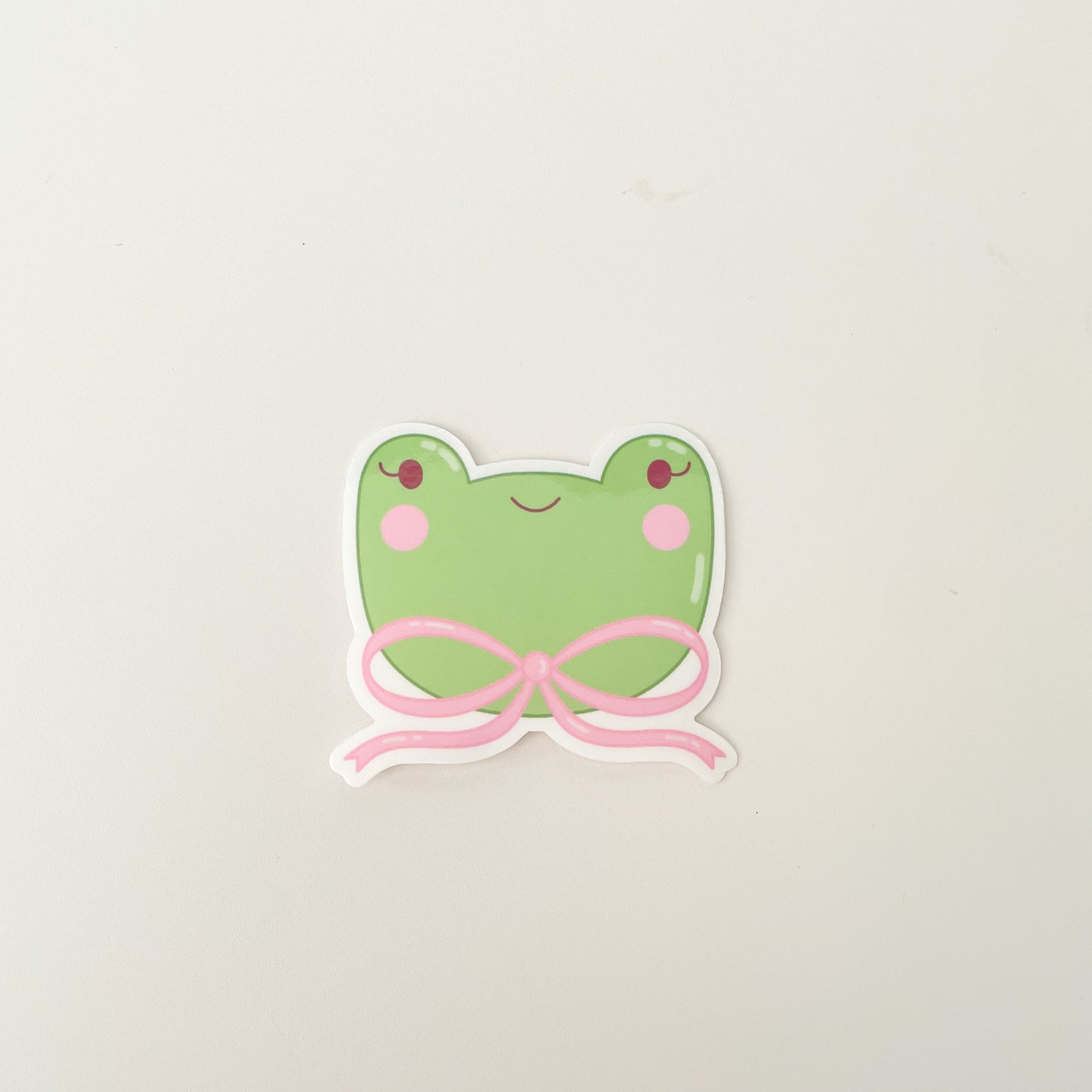 Bow Frog Sticker