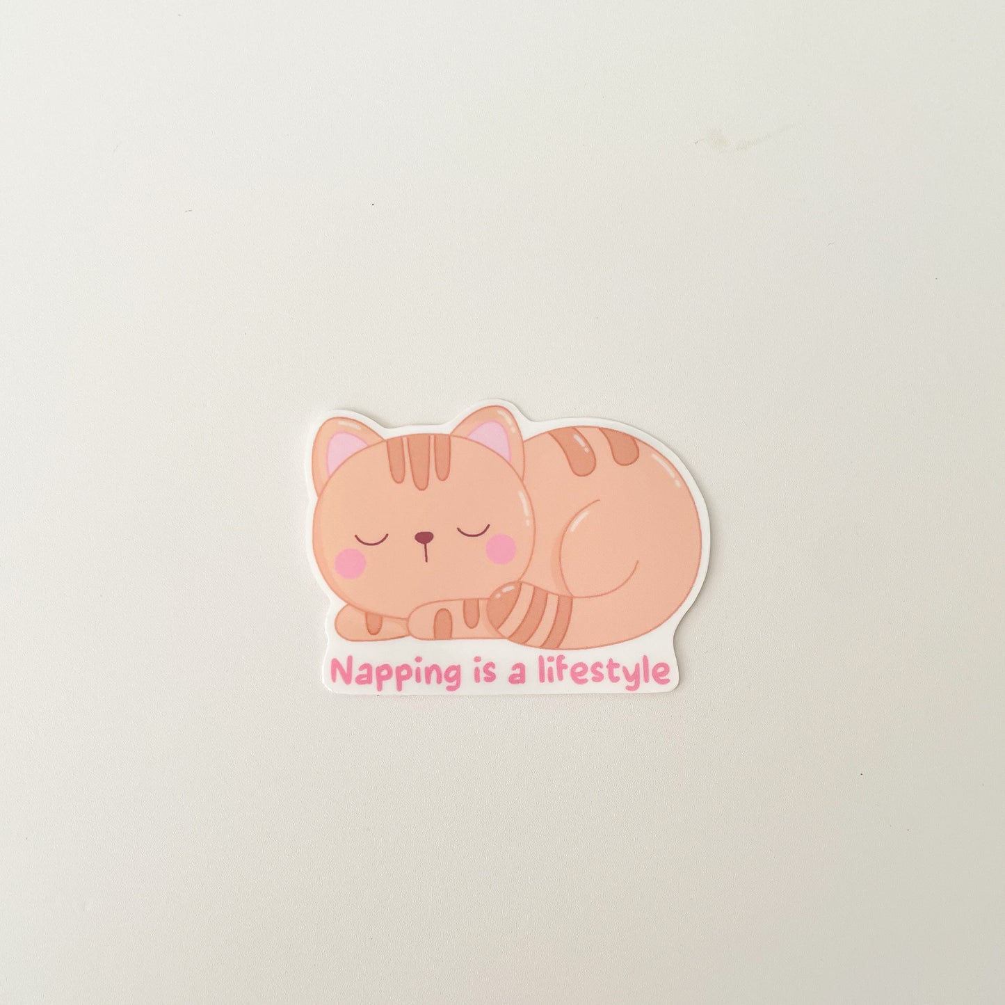 Napping is a Lifestyle Cat Sticker