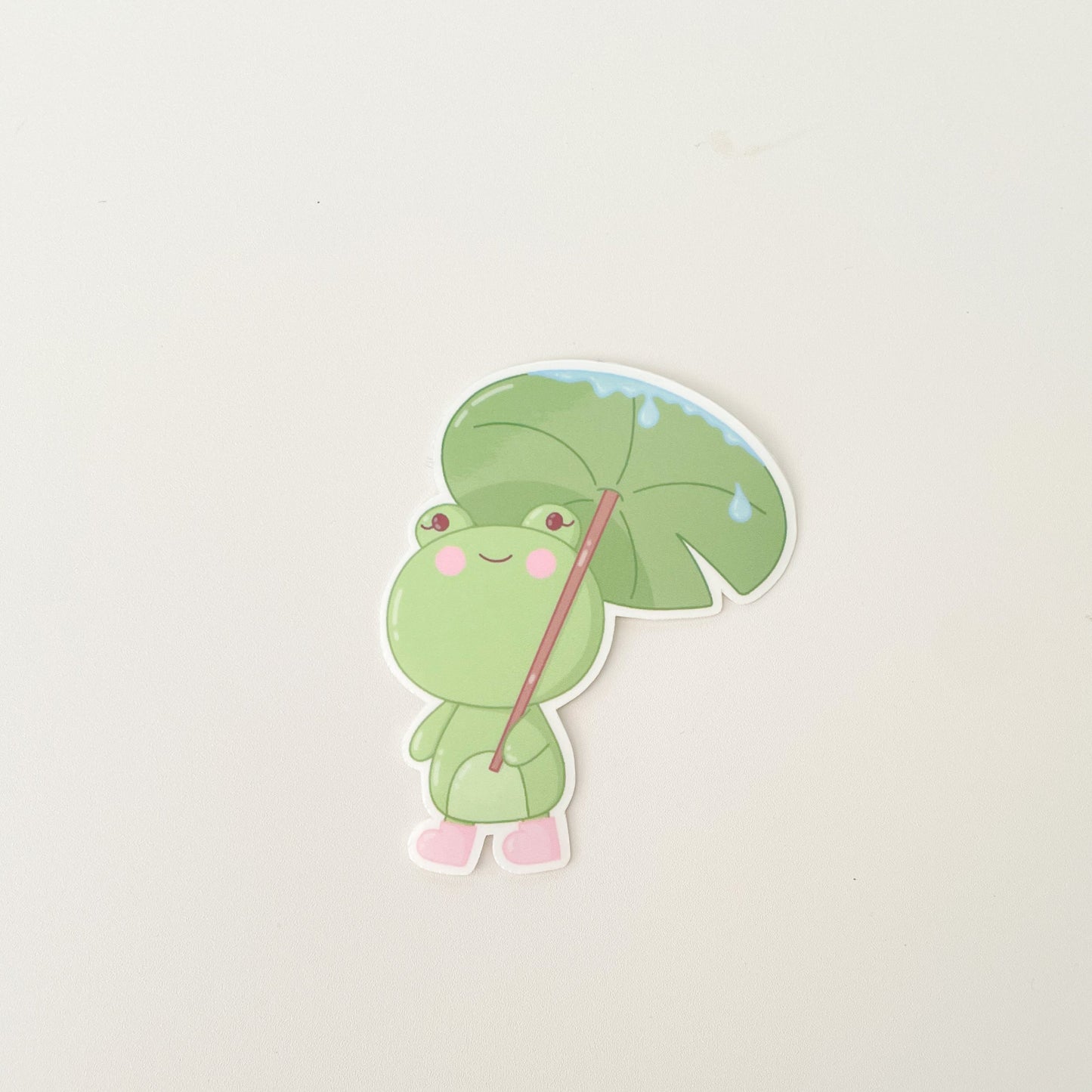 Rainy Day Frog Sticker