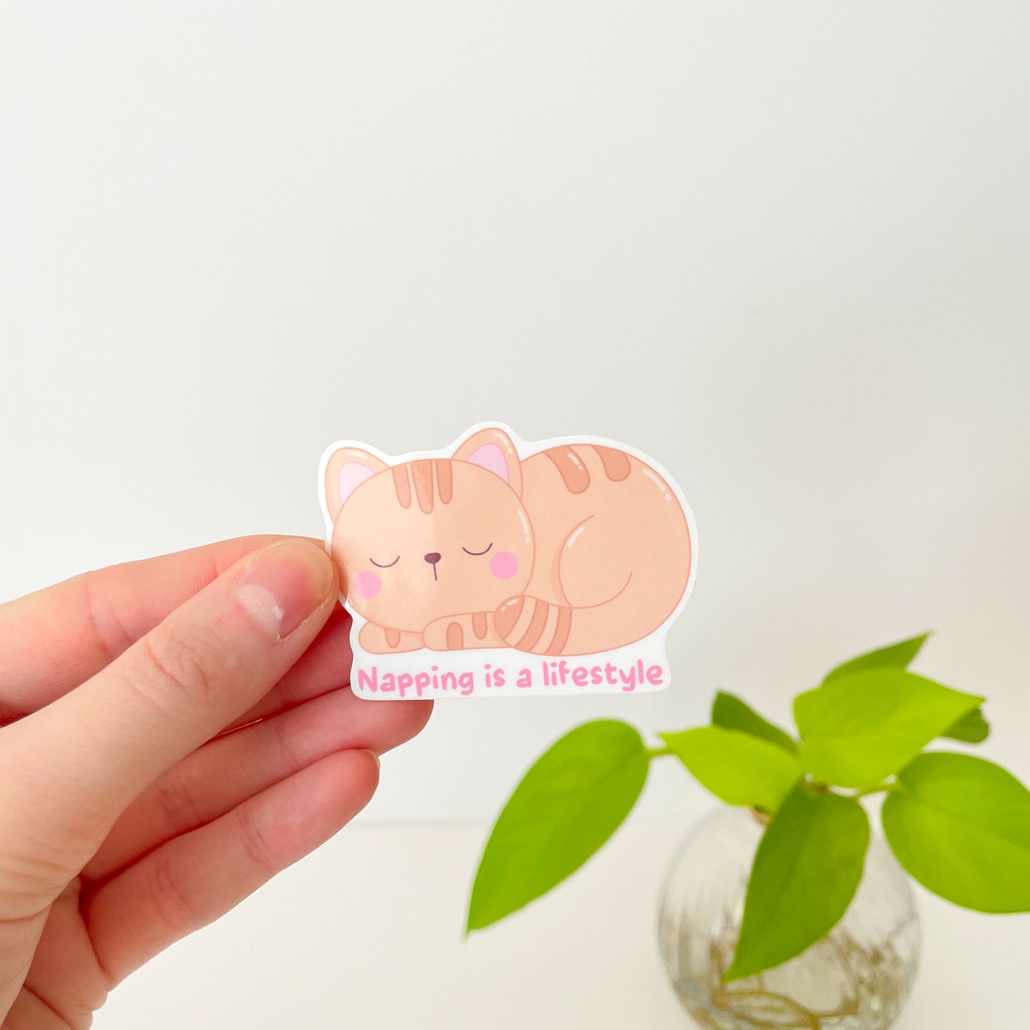 Napping is a Lifestyle Cat Sticker