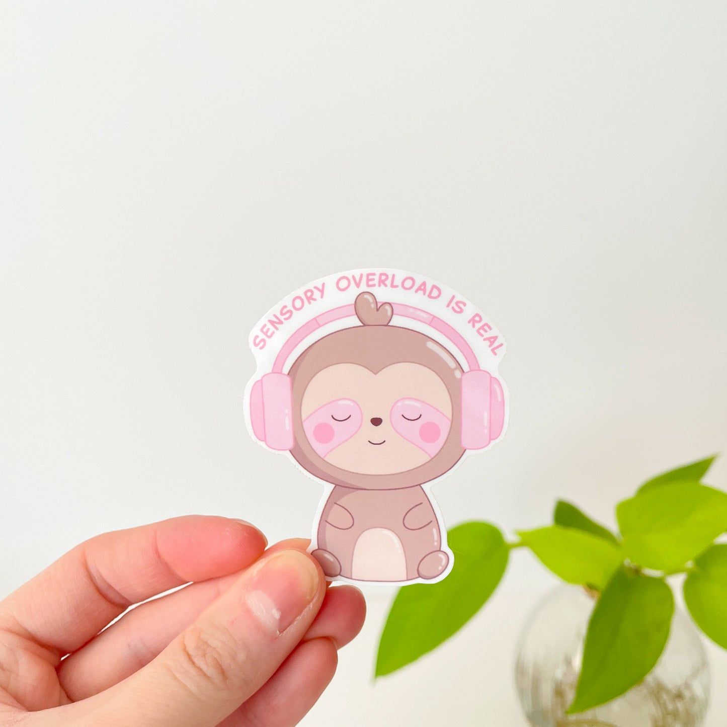 Sensory Overload is Real Sloth Sticker