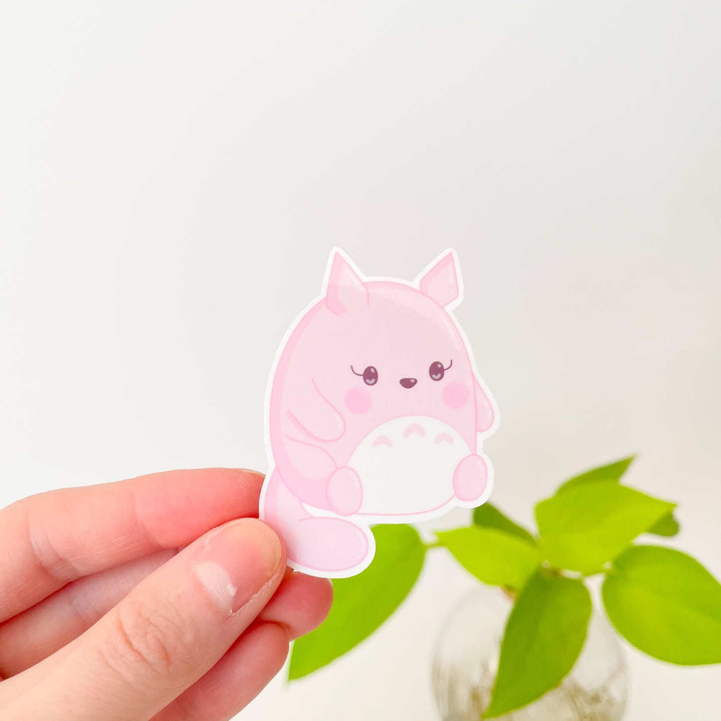 Pink Totoro Sticker