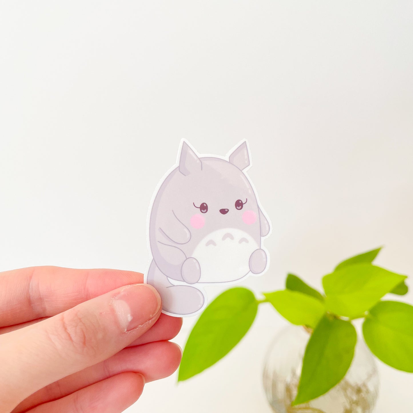 Grey Totoro Sticker