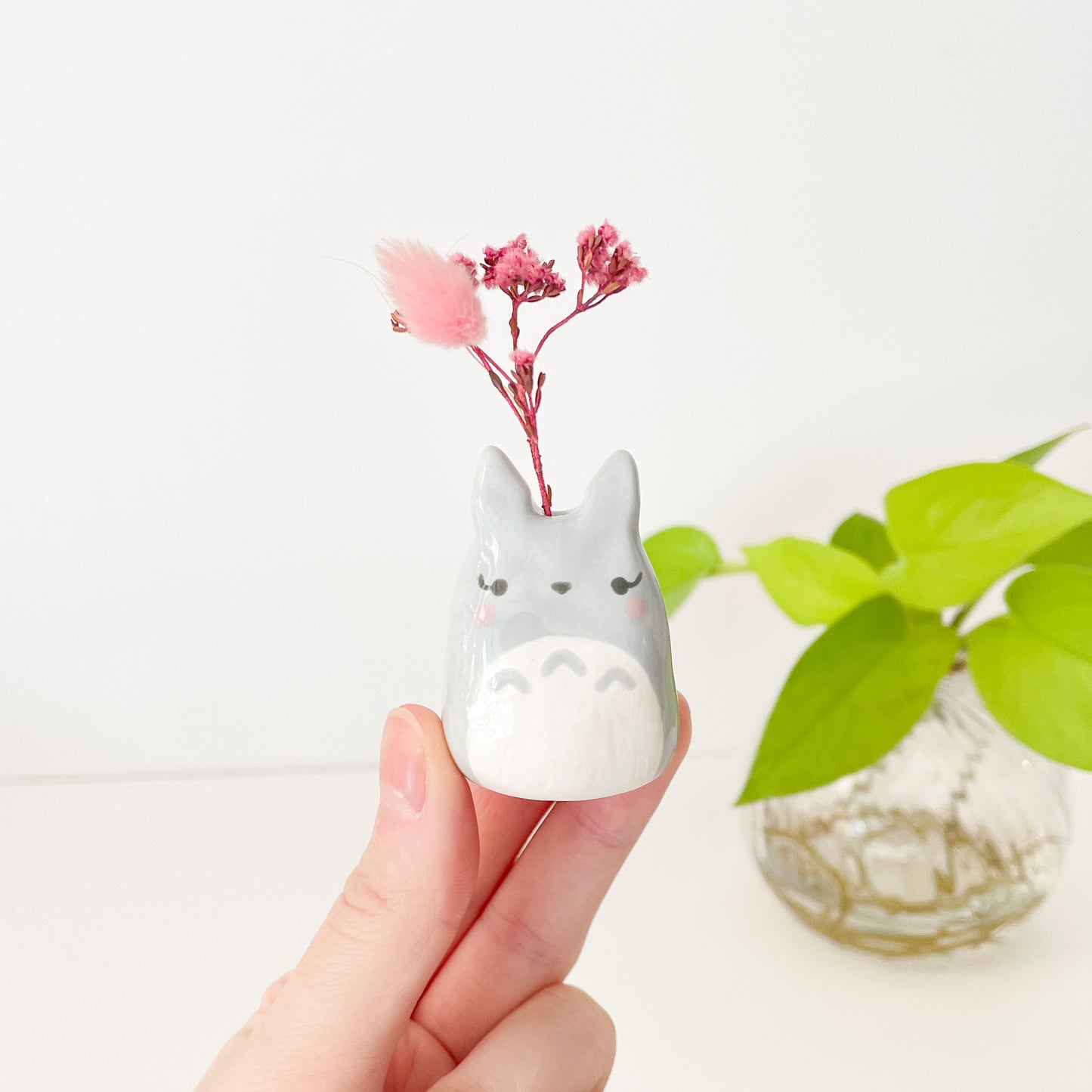 Grey Totoro Mini Vase