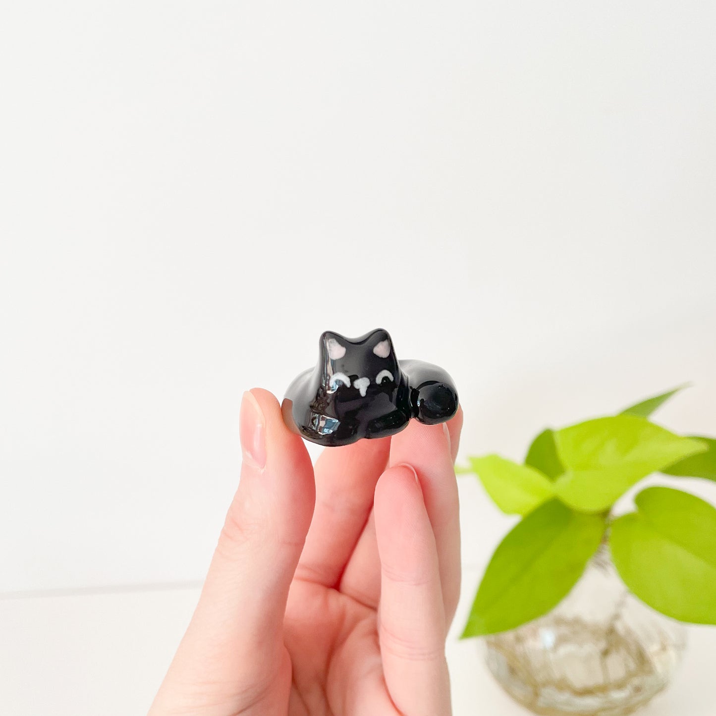 Black Sleepy Cat Desk Pal