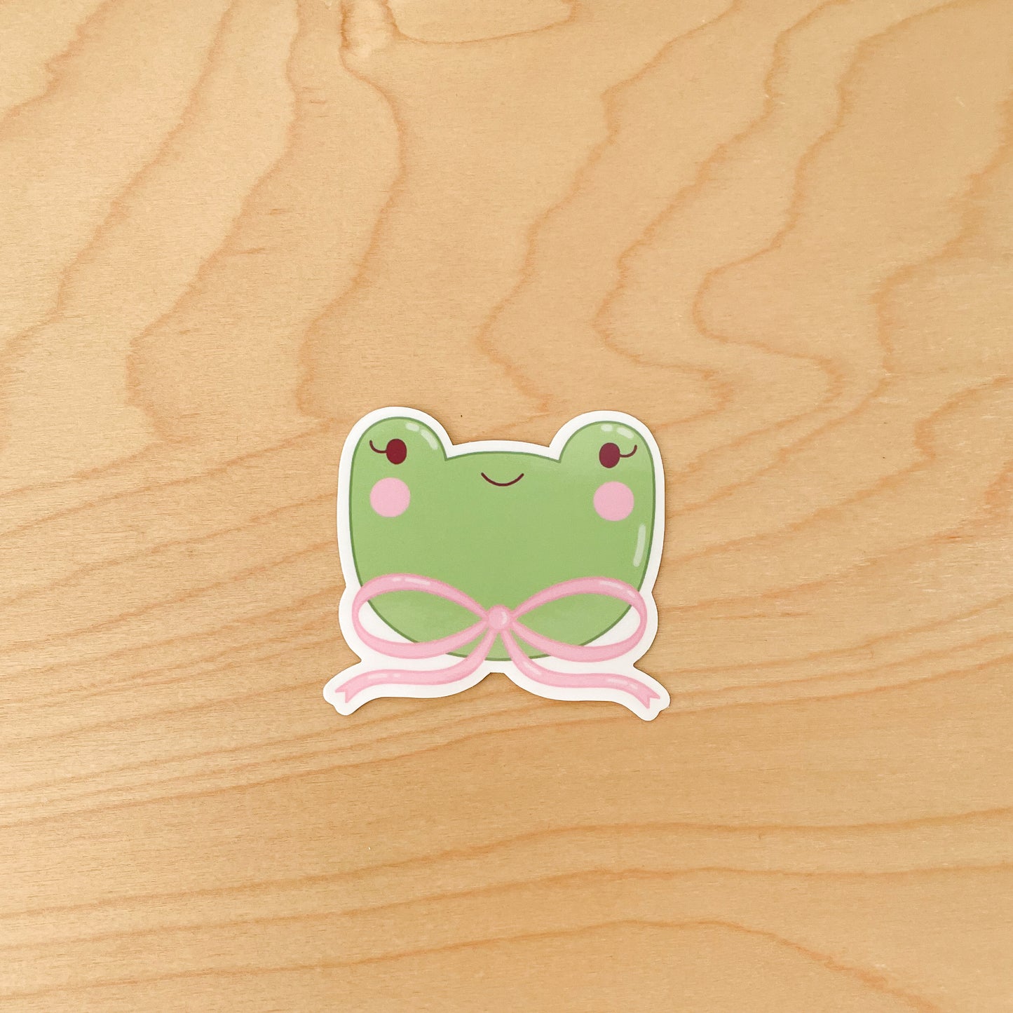 Bow Frog Sticker