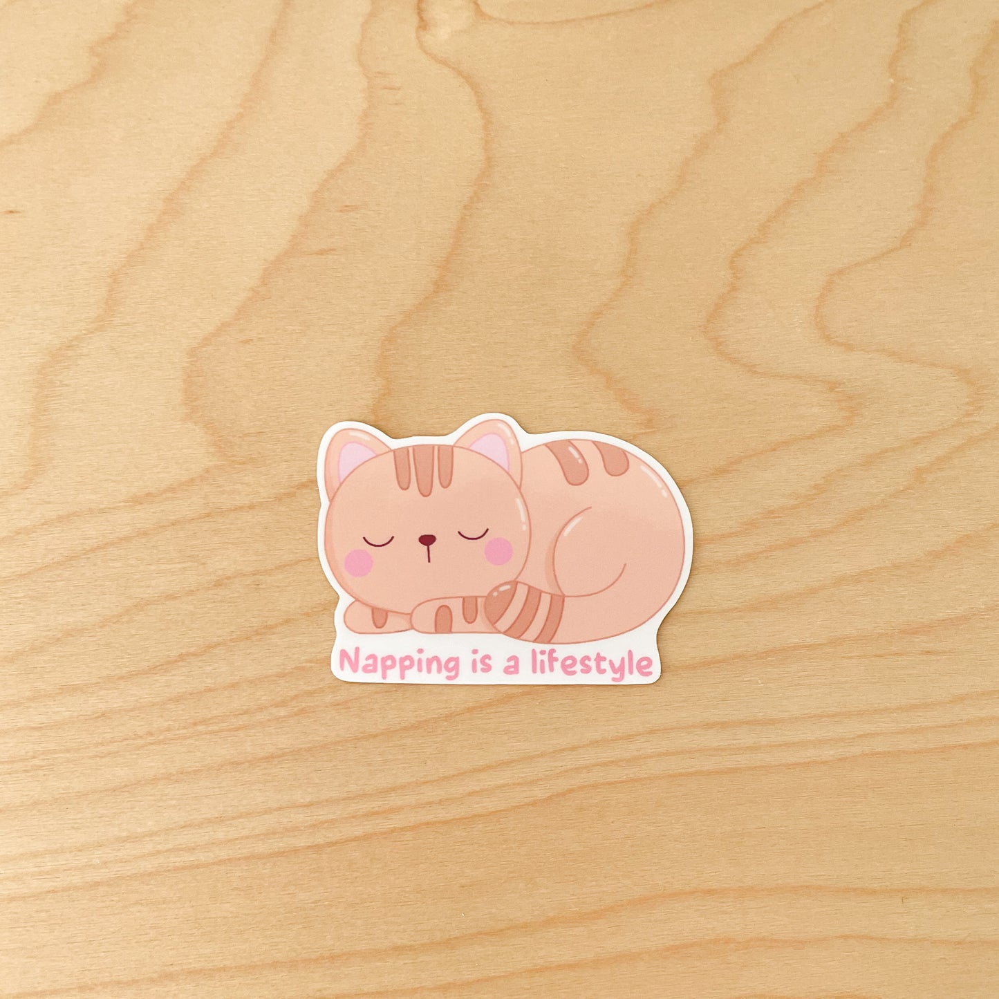 Napping is a Lifestyle Cat Sticker