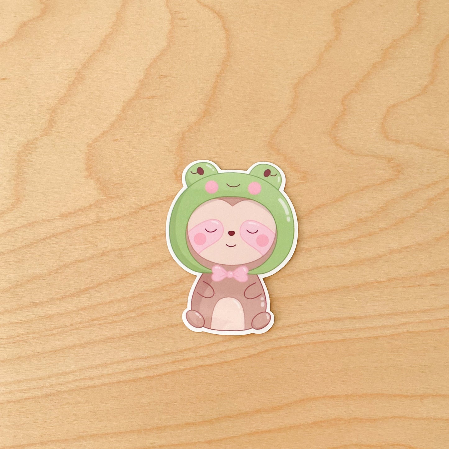 Frog Sloth Sticker