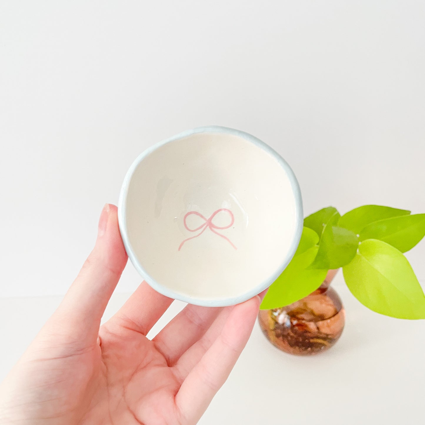 Pink Bow Trinket Dish