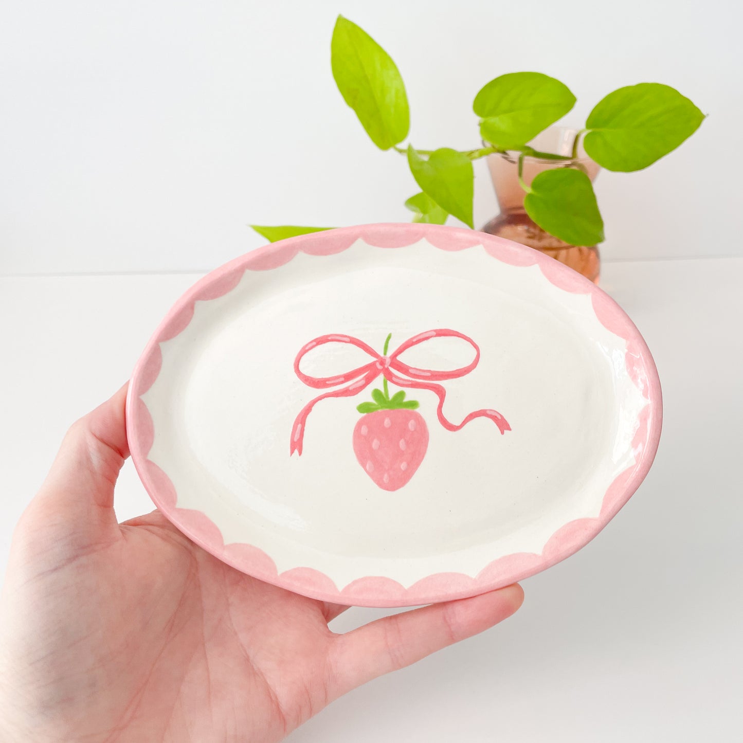 Strawberry Bow Trinket Tray