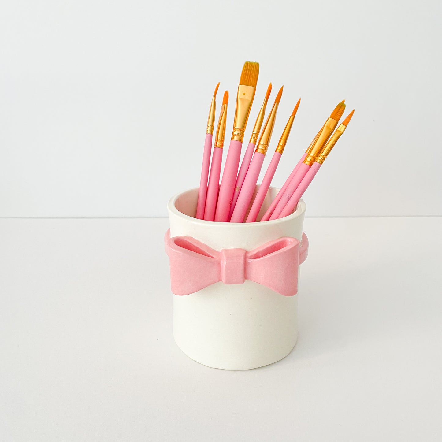Pink Bow Stationary Holder