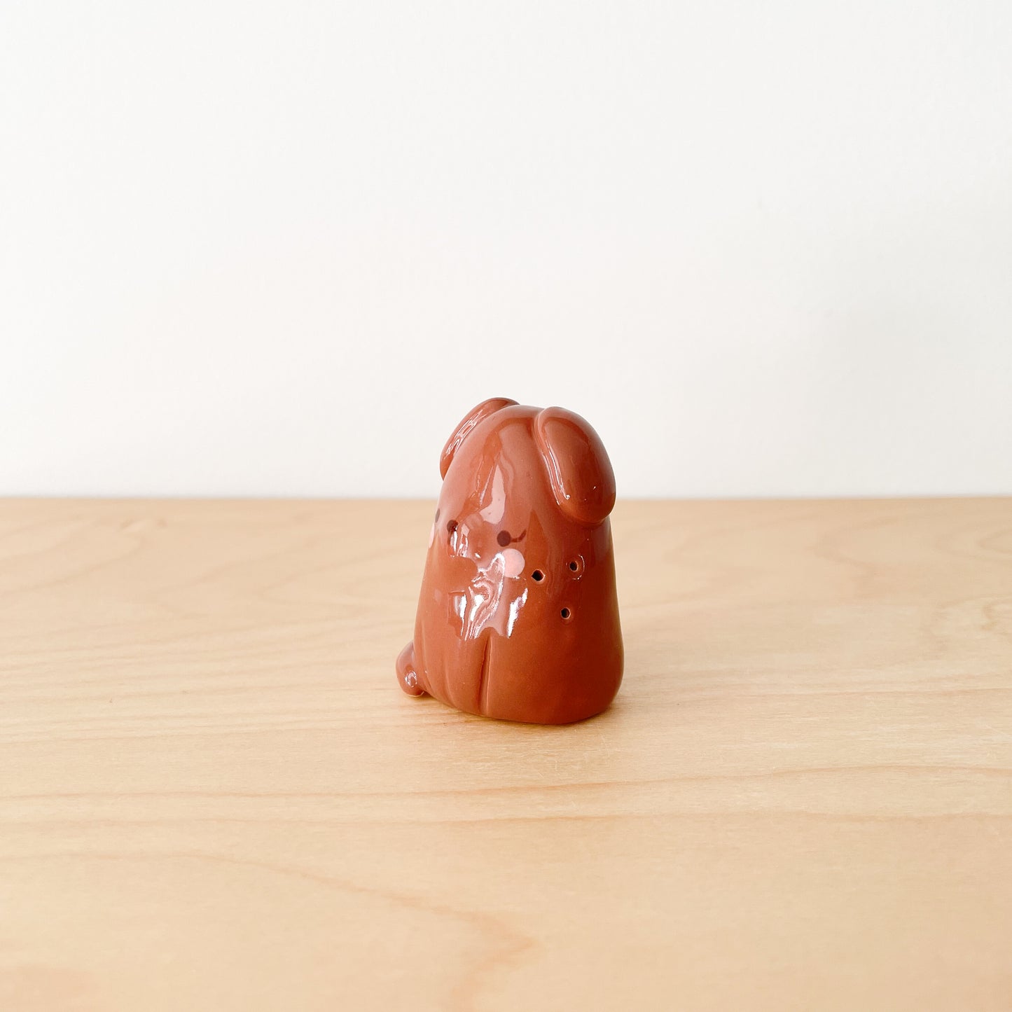 Brown Whisker Dog Mini Vase