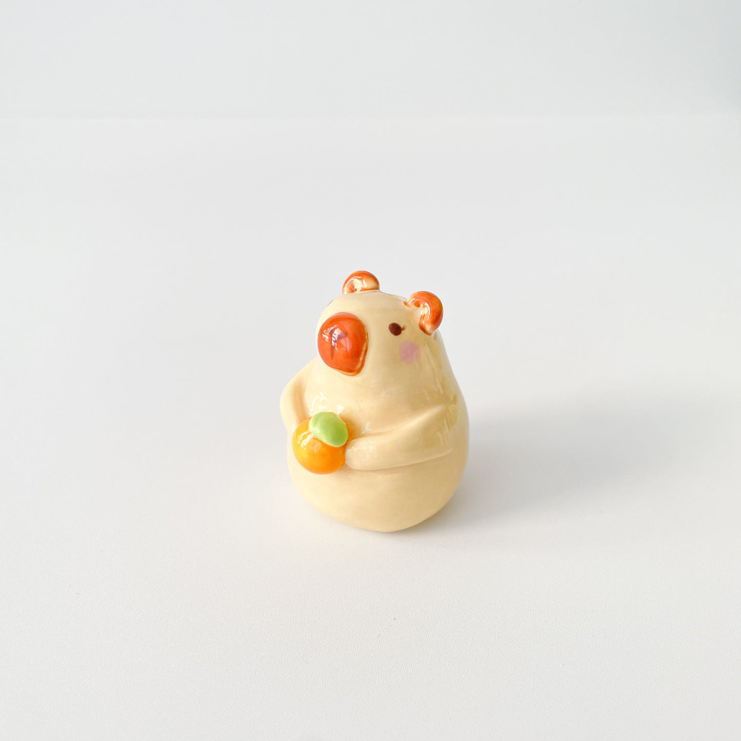 Orange Capybara Mini Vase