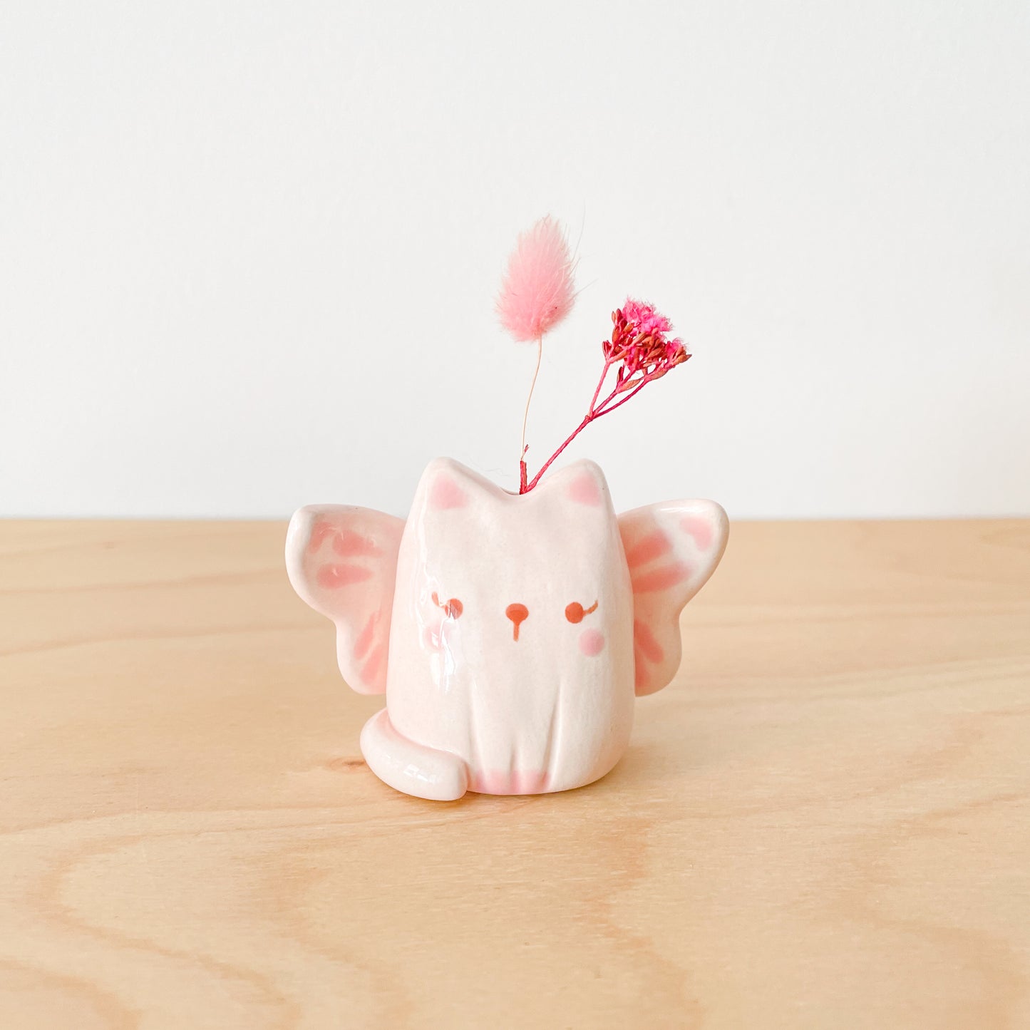 Pink Fairy Cat Mini Vase