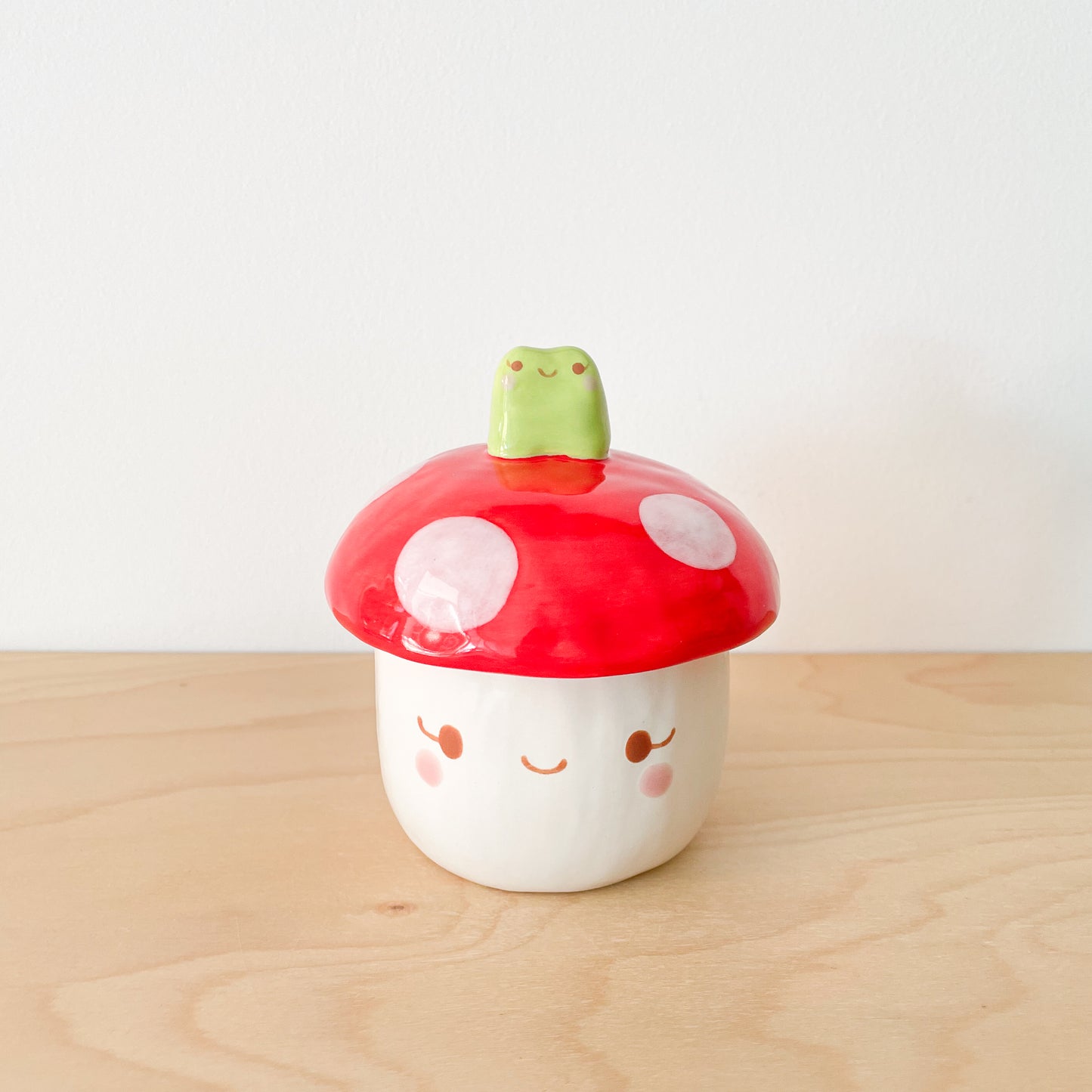 Froggy Toadstool Jar